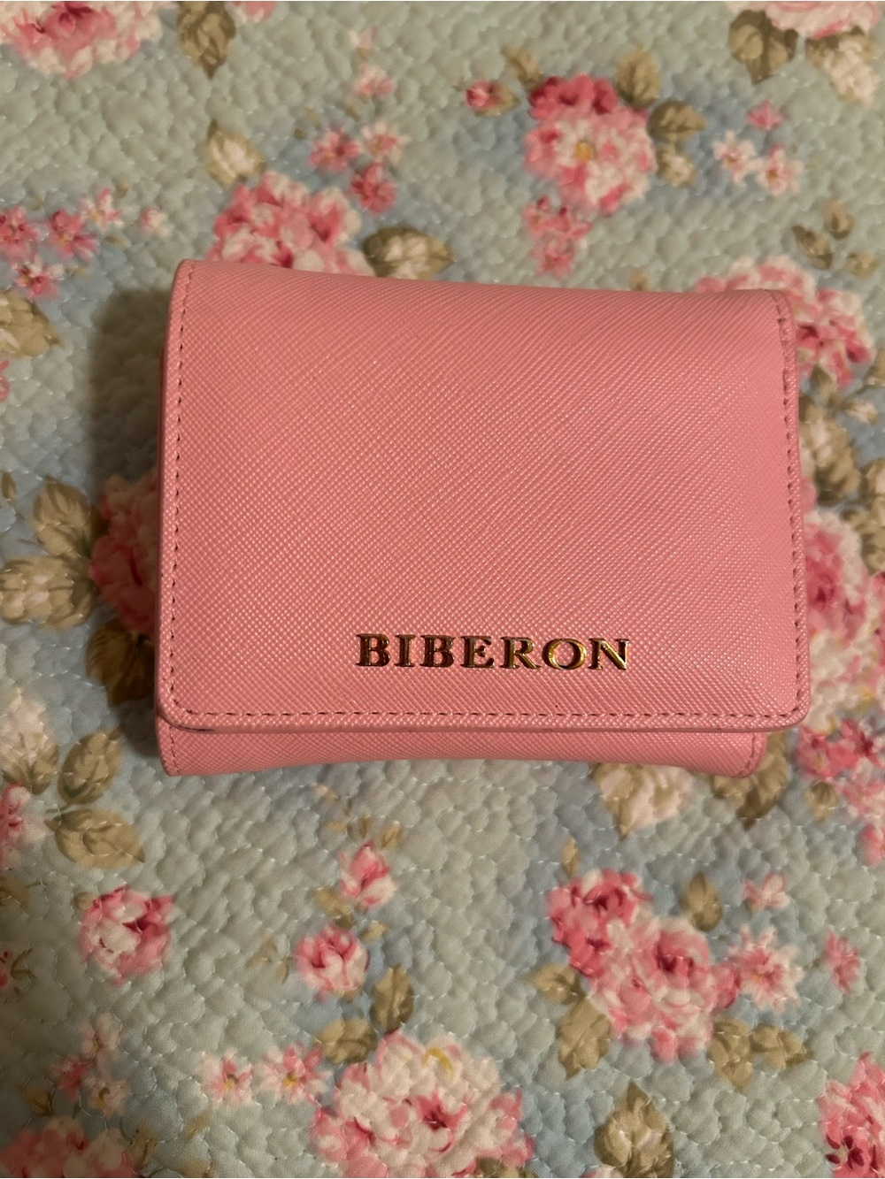 Biberon Pink Compact Wallet- stains on back see pictures